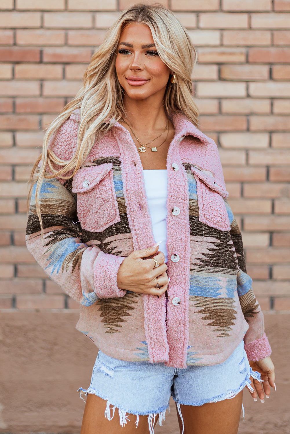 Dakota Aztec Sherpa Shacket