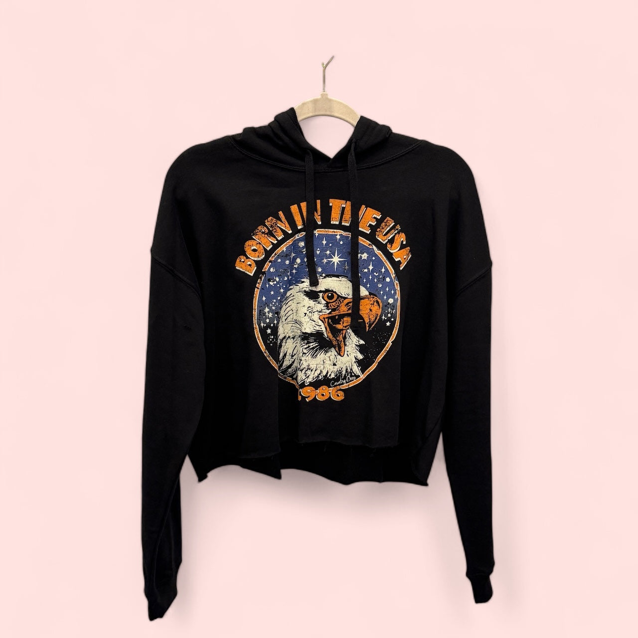 Born in the USA crop sweatshirt