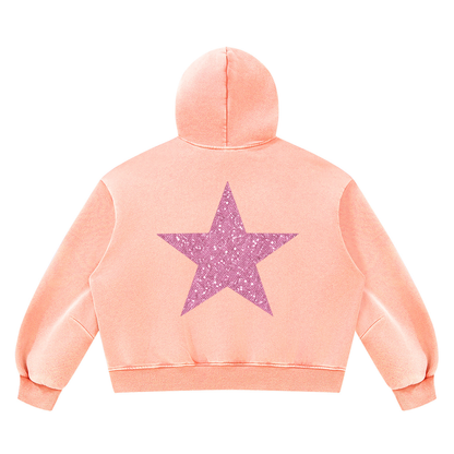Unisex Vintage Wash Boxy Fleece Hoodie