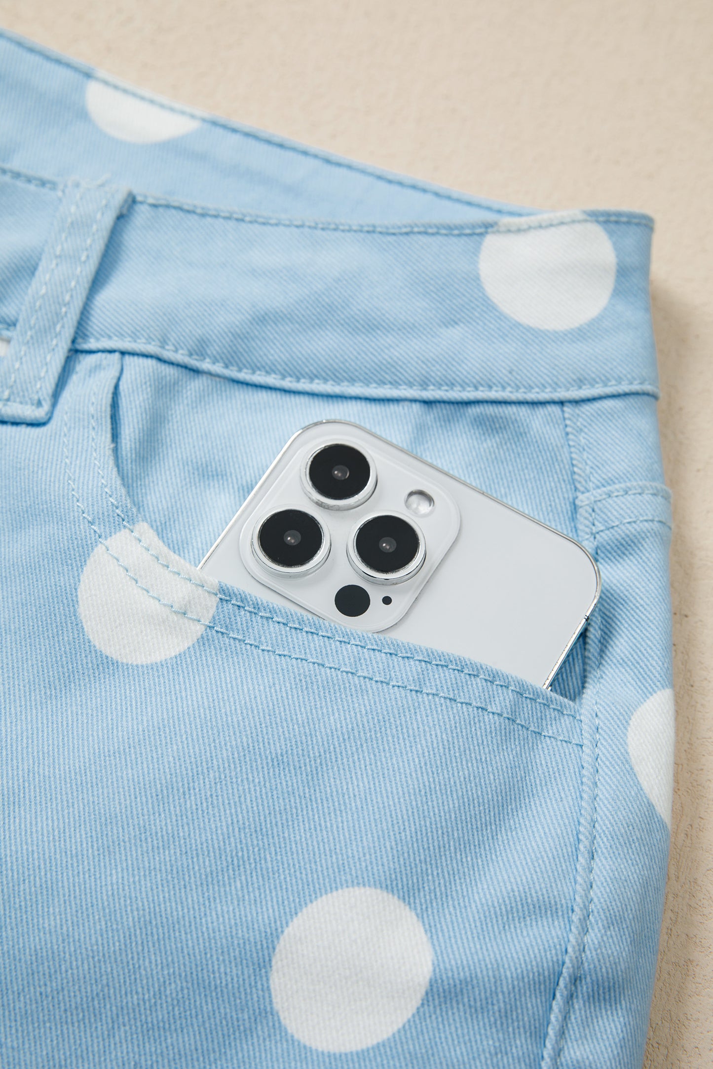 Blue or tan Polka dot bottoms