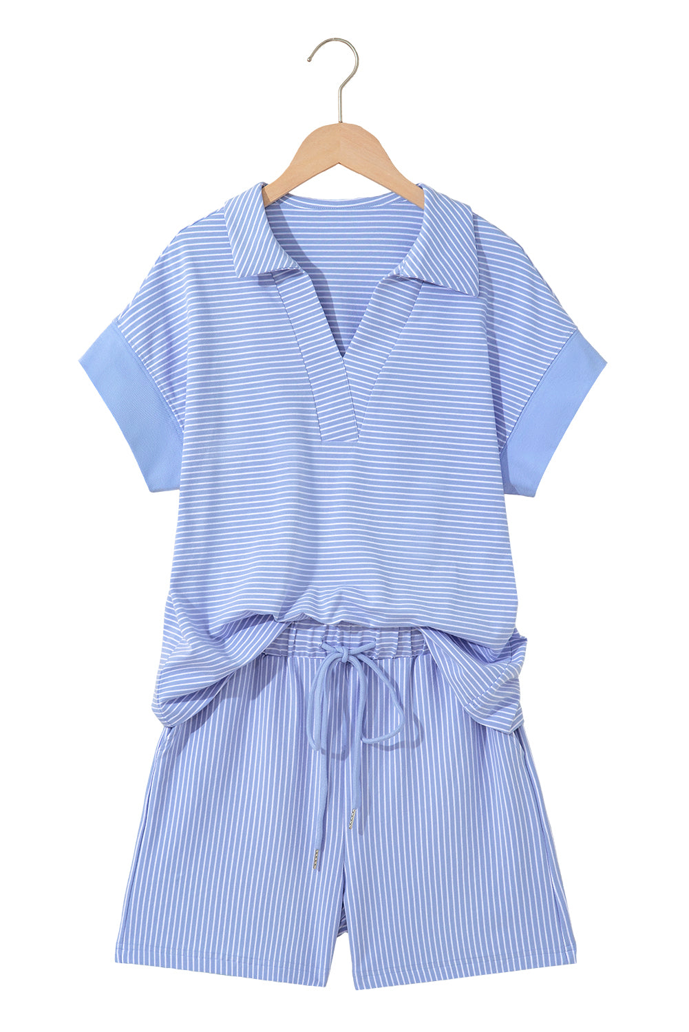 Polo Shirt and Drawstring Shorts Set