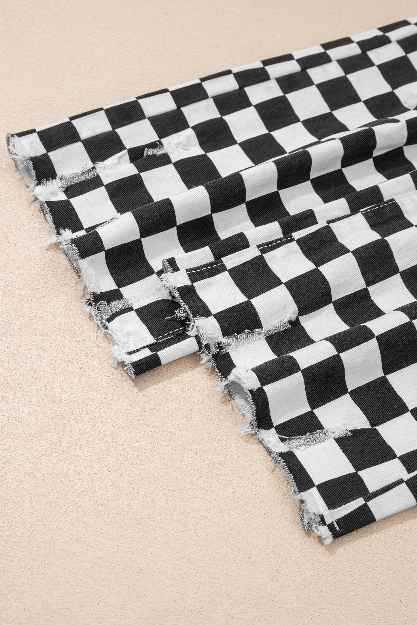 Checkered Cropped Jeans pre order