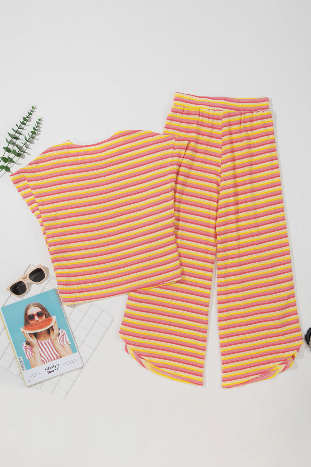 Sunny Trails Rainbow Tassel Pants Set