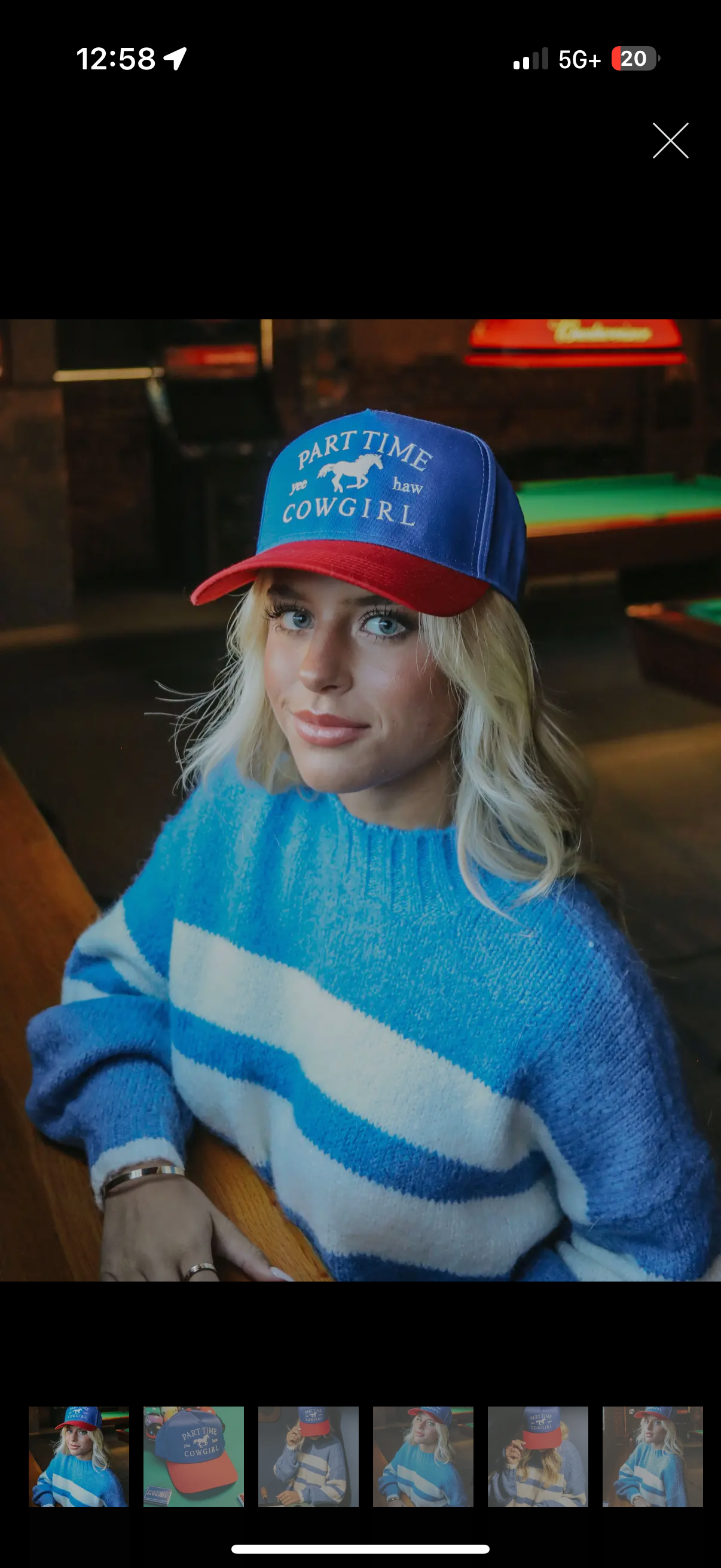 Part Time Cowgirl Two Tone Trucker hat-ready to ship