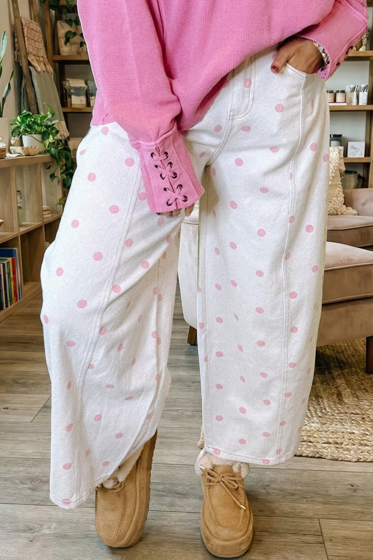 Polka Dot  Barrel Jeans pre order