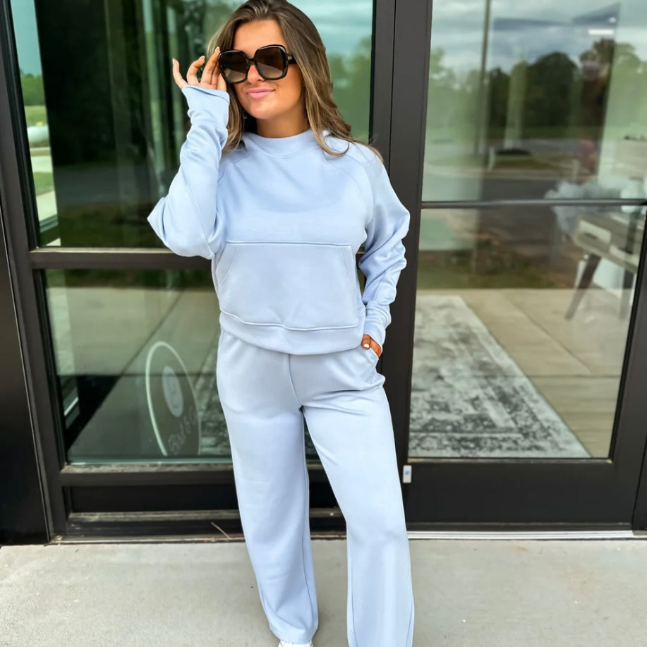 BIRDIE Light Blue Scuba Pants