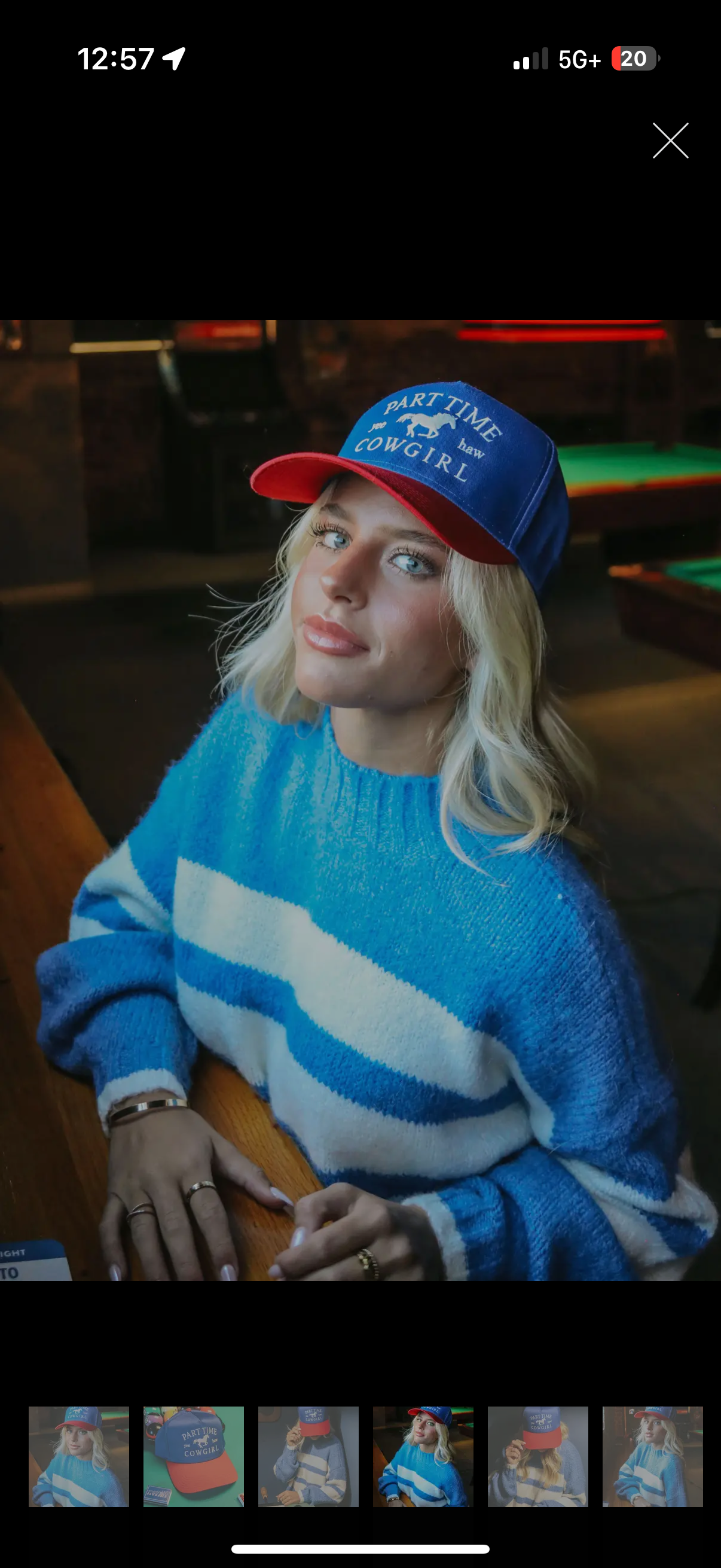 Part Time Cowgirl Two Tone Trucker hat-ready to ship