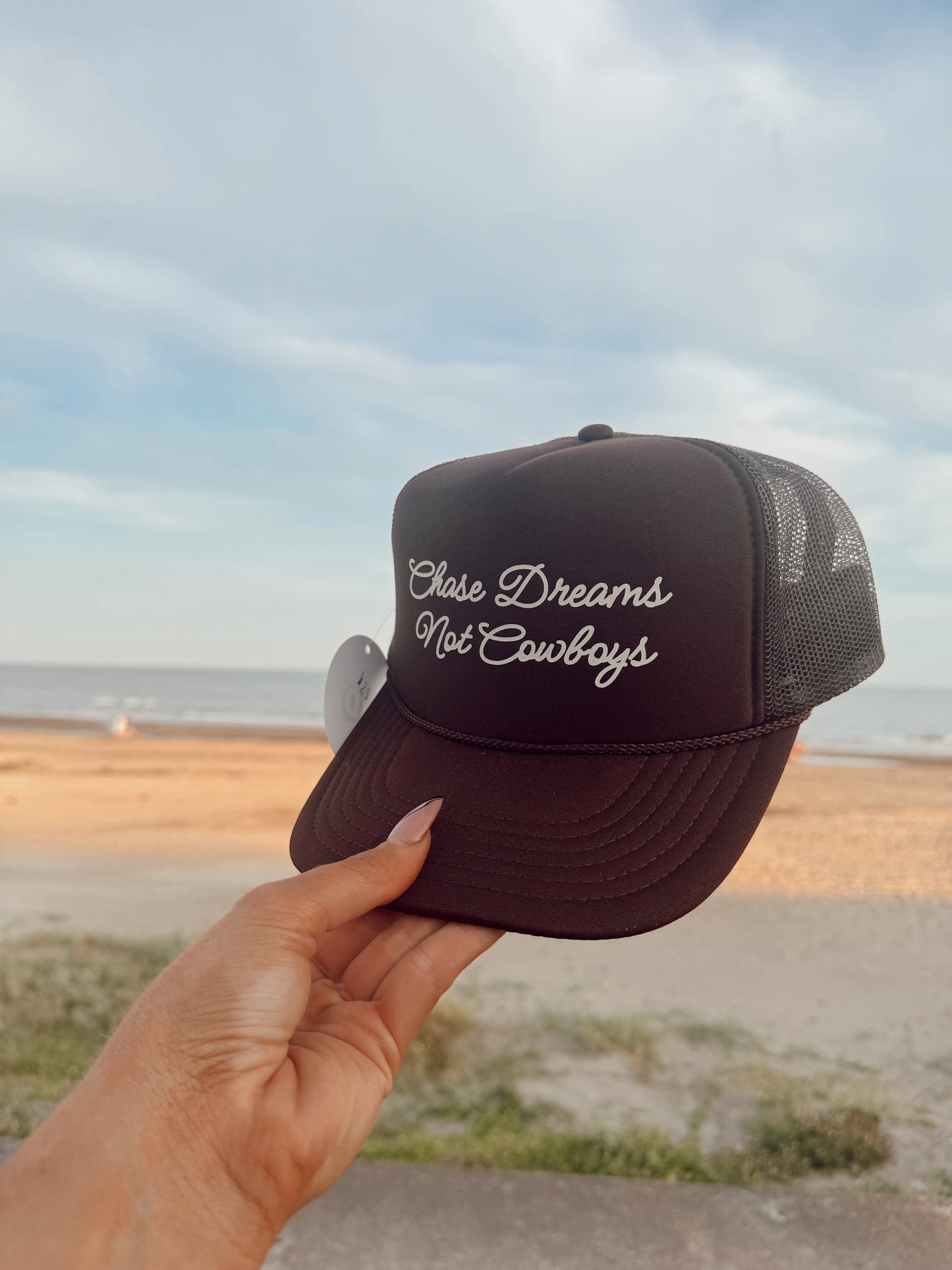 Chase Dreams Script Hat- Brown