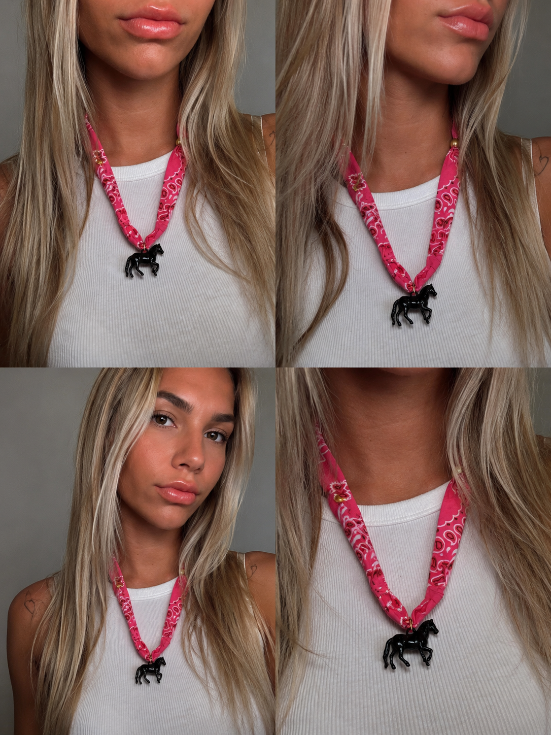 Horsin' Around Bandana Necklace ready to ship!