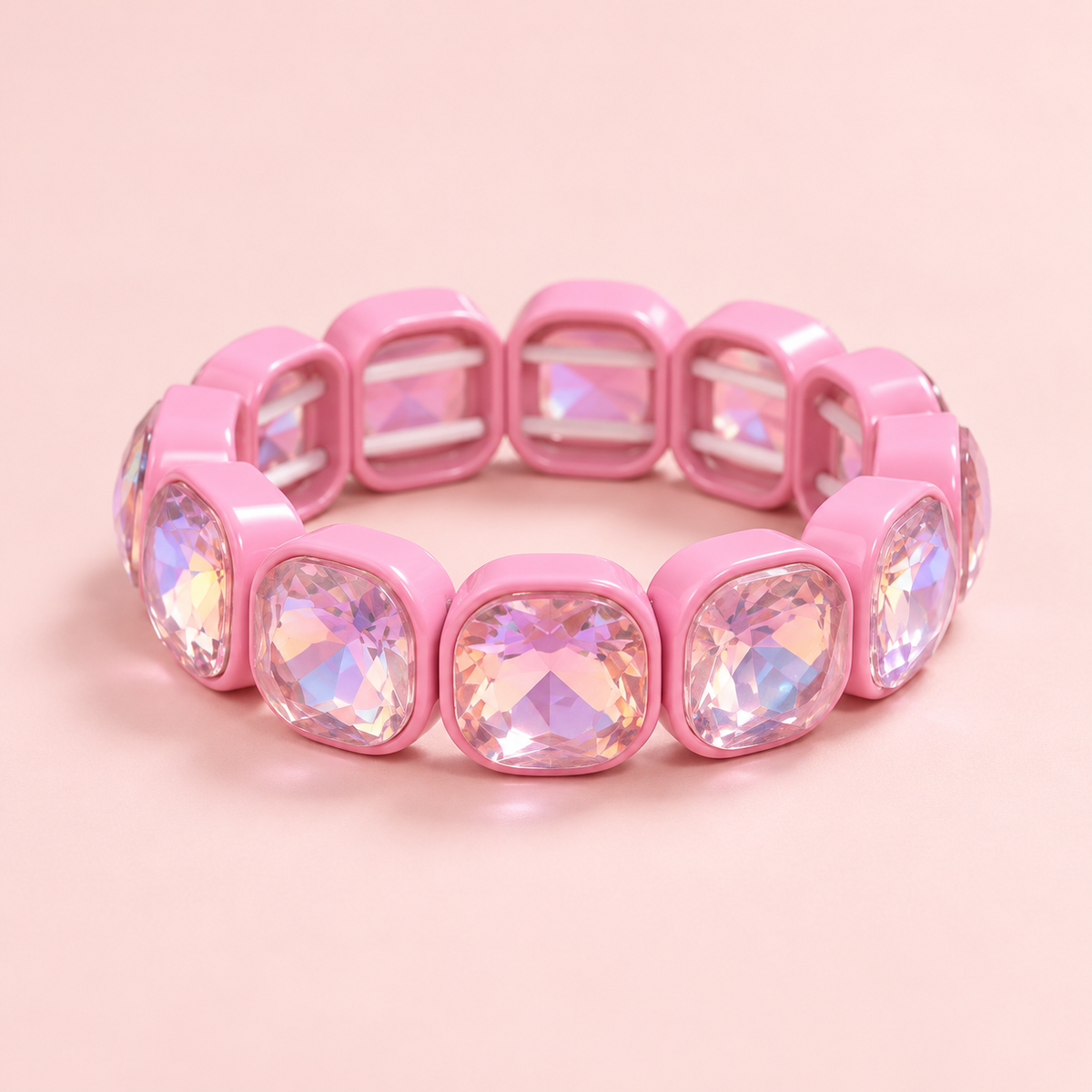 Cotton Candy Crystal Stretch Bracelet