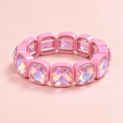 Cotton Candy Crystal Stretch Bracelet