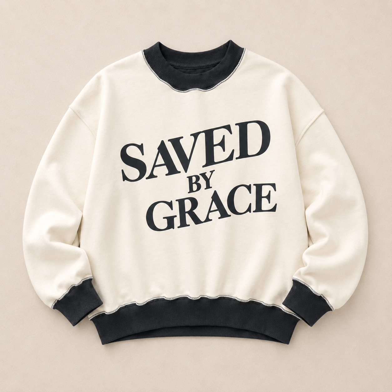 Saved By Grace Mock Neck Sweatshirt