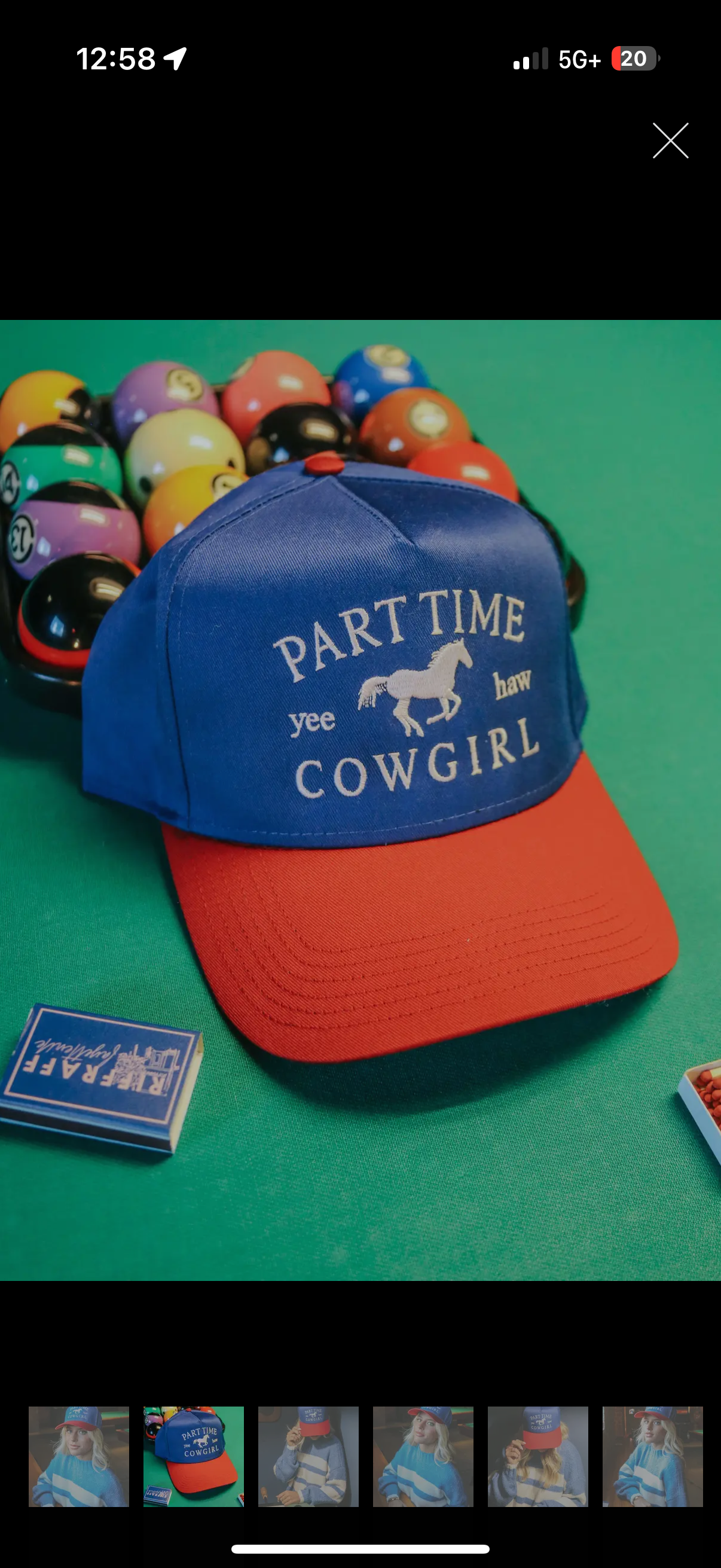 Part Time Cowgirl Two Tone Trucker hat-ready to ship