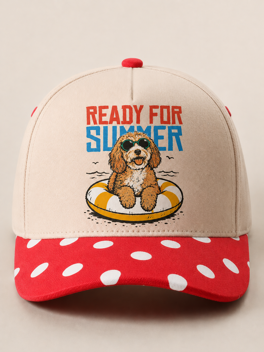 Ready for Summer trucker hat pre order with red polka dot