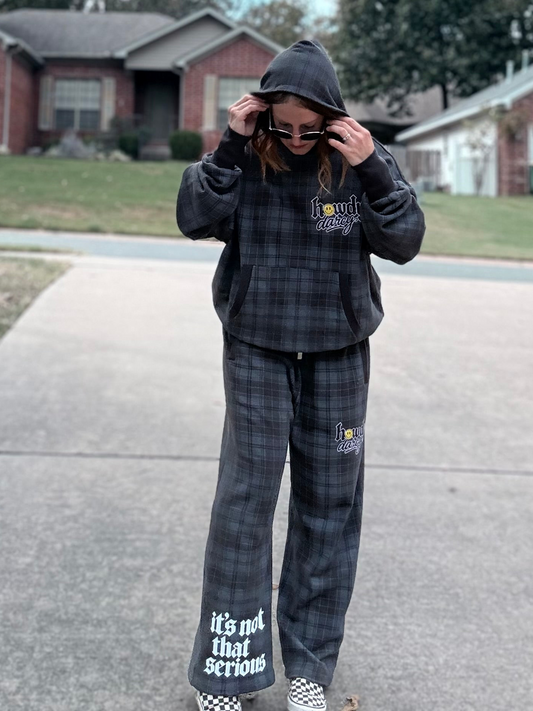 Burn it down and build it better Plaid Straight Leg Pants