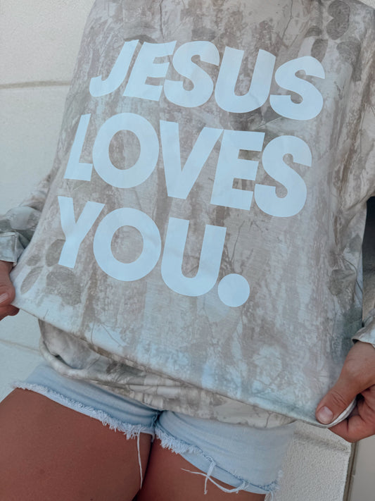 Jesus loves you camo sweatshirt