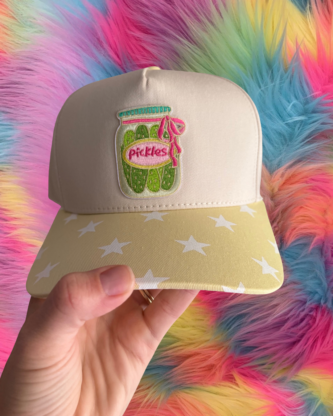 Pickles patch trucker hat