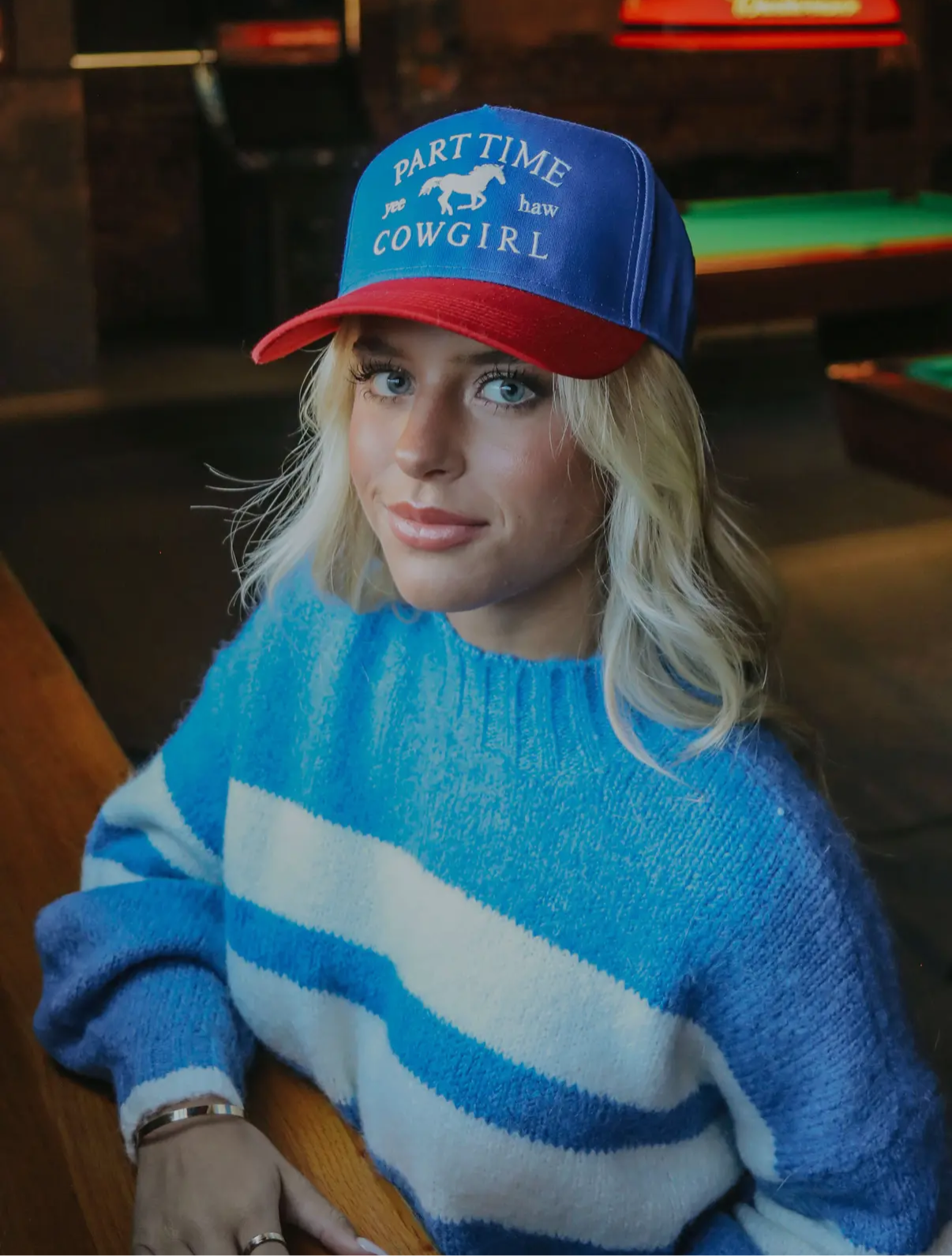 Part Time Cowgirl Two Tone Trucker hat-ready to ship