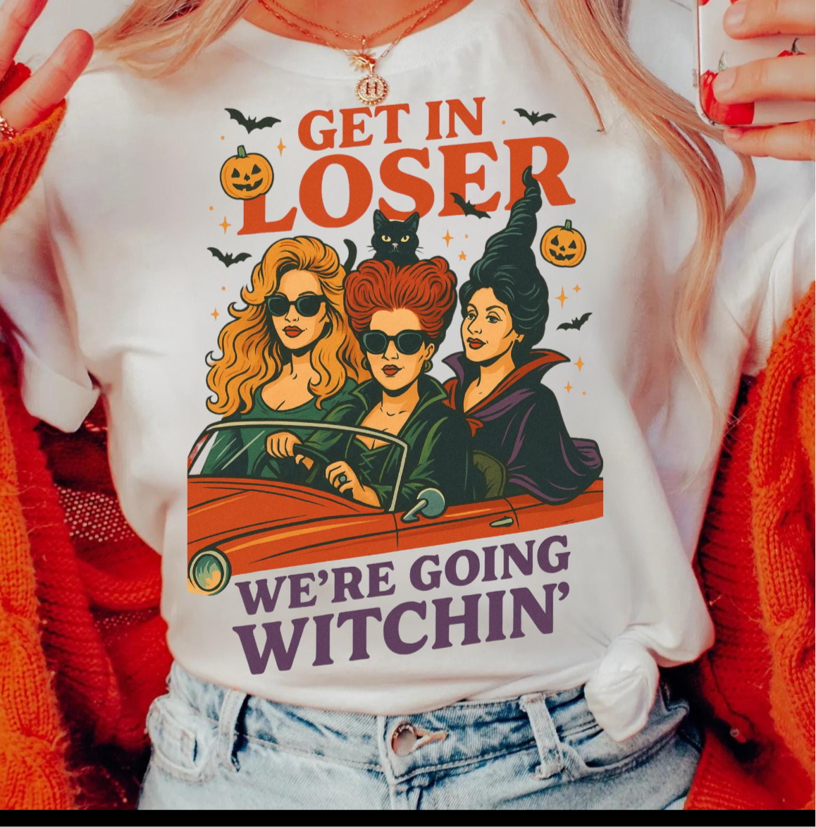 Goin' Witchin' Gray Graphic Tee 
Pre order