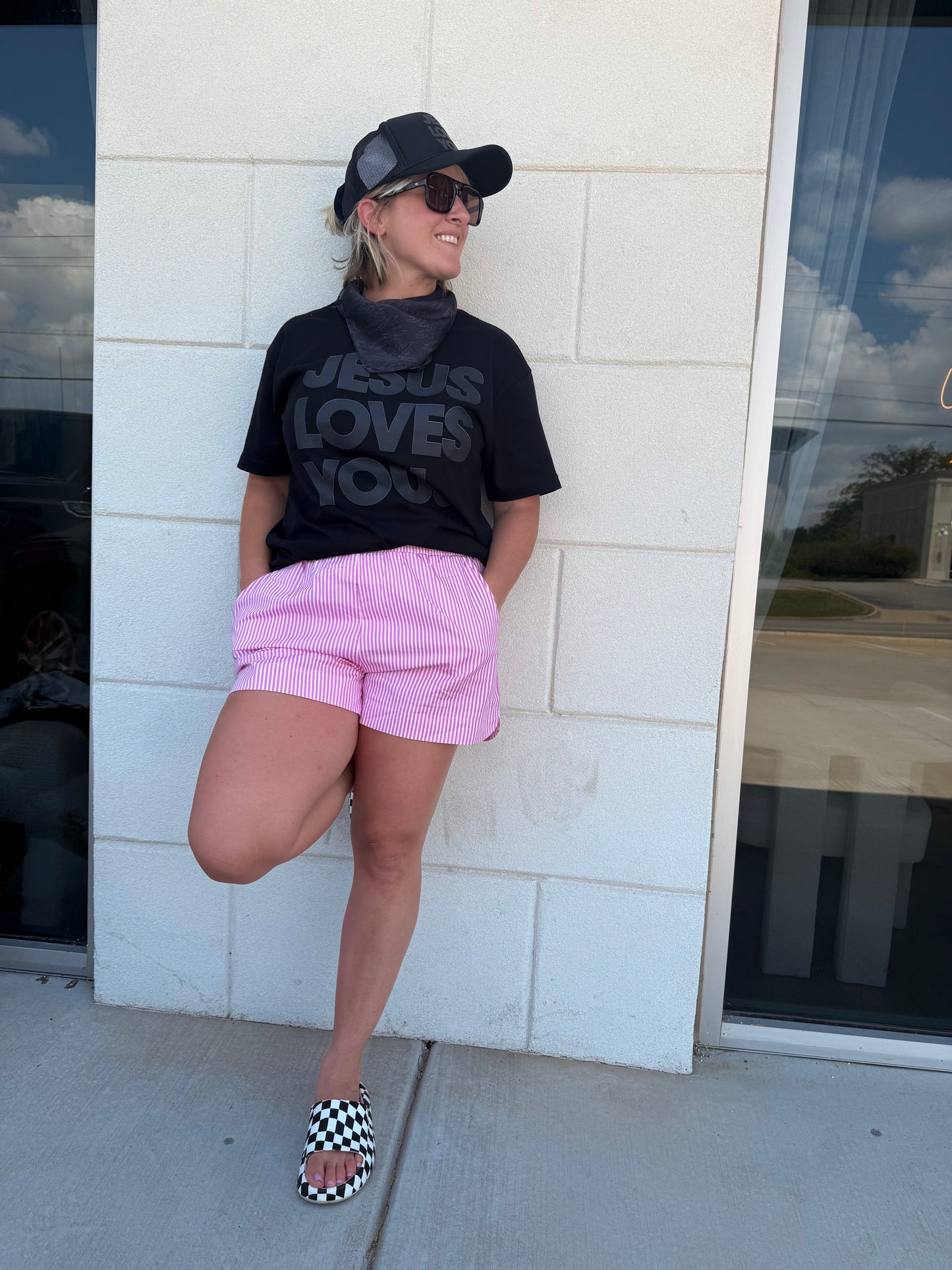 Pink boxer shorts ready to ship