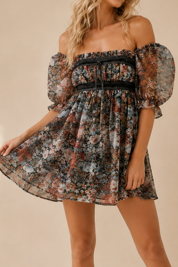 Wild Daisy Babydoll Dress/ready to ship