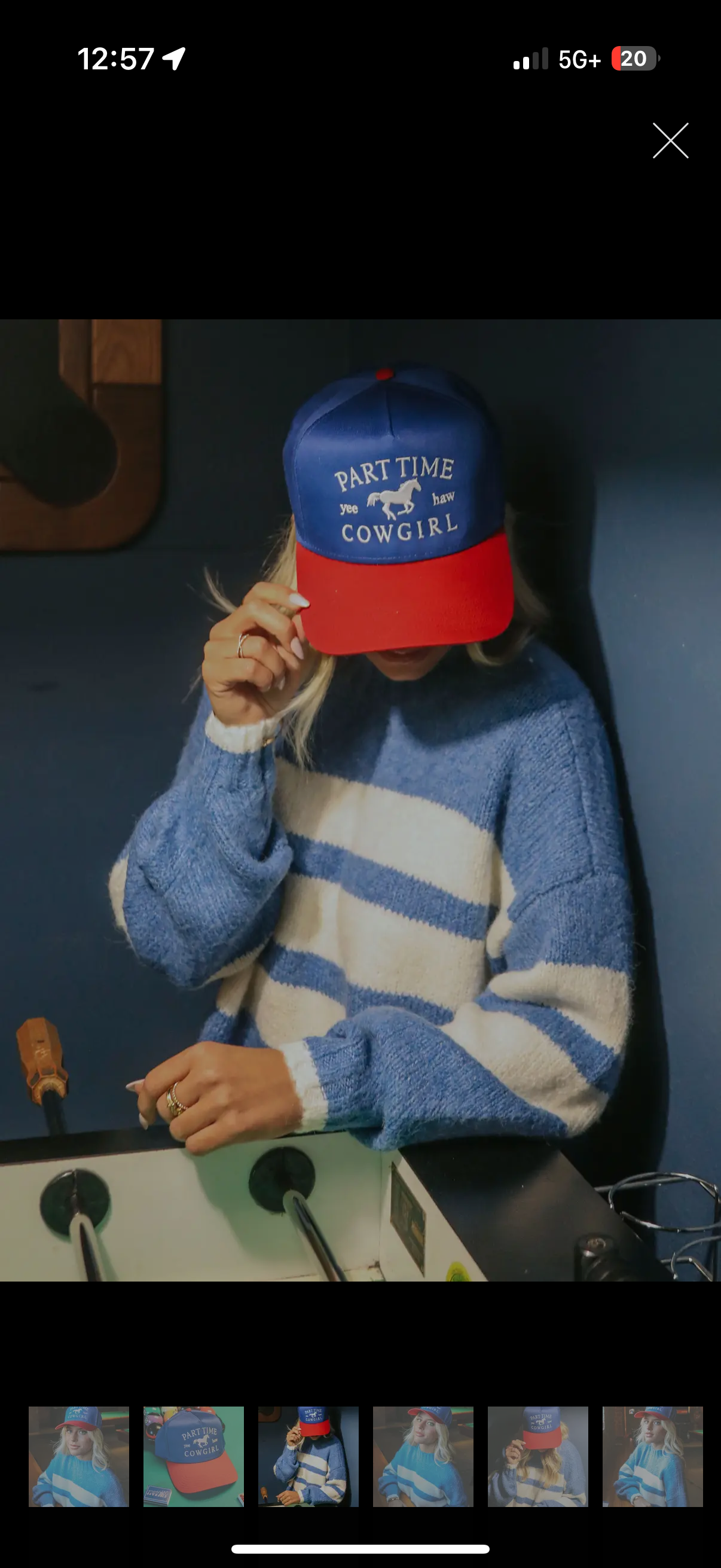 Part Time Cowgirl Two Tone Trucker hat-ready to ship