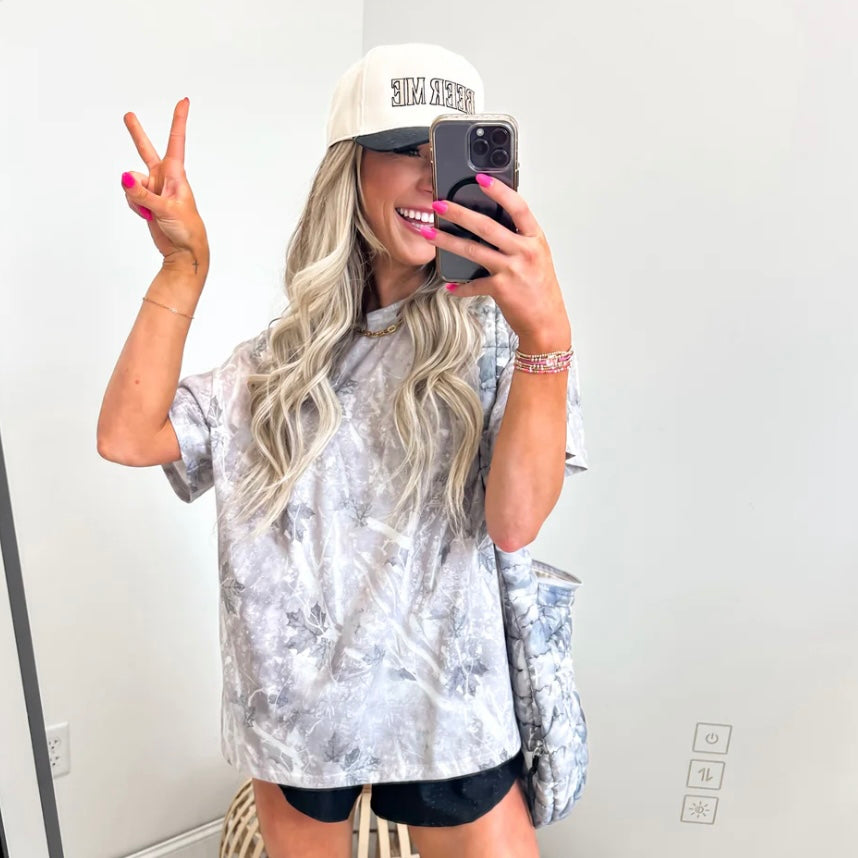 Birdie Exclusive Iced Out Camo Oversized Tee
