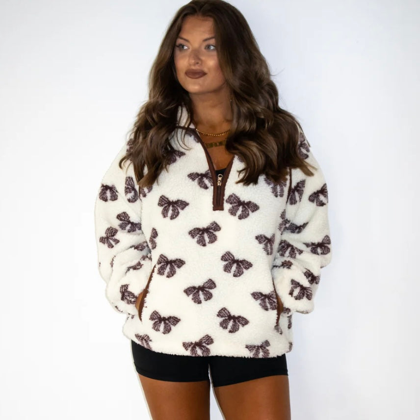 Birdie Bow pullover Sherpa ready to ship!