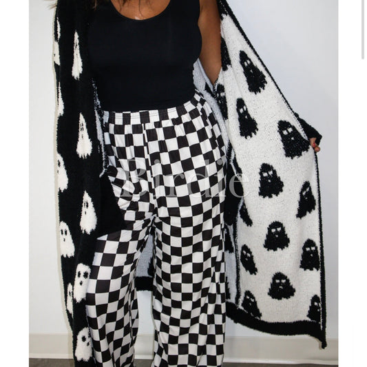BIRDIE PREORDER Black & White Checkered Pants