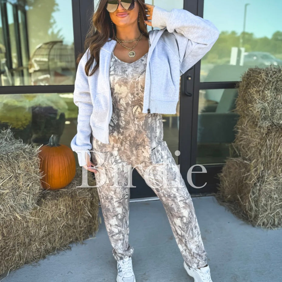 BIRDIE PREORDER One Piece Jumpsuit in Dark Camo