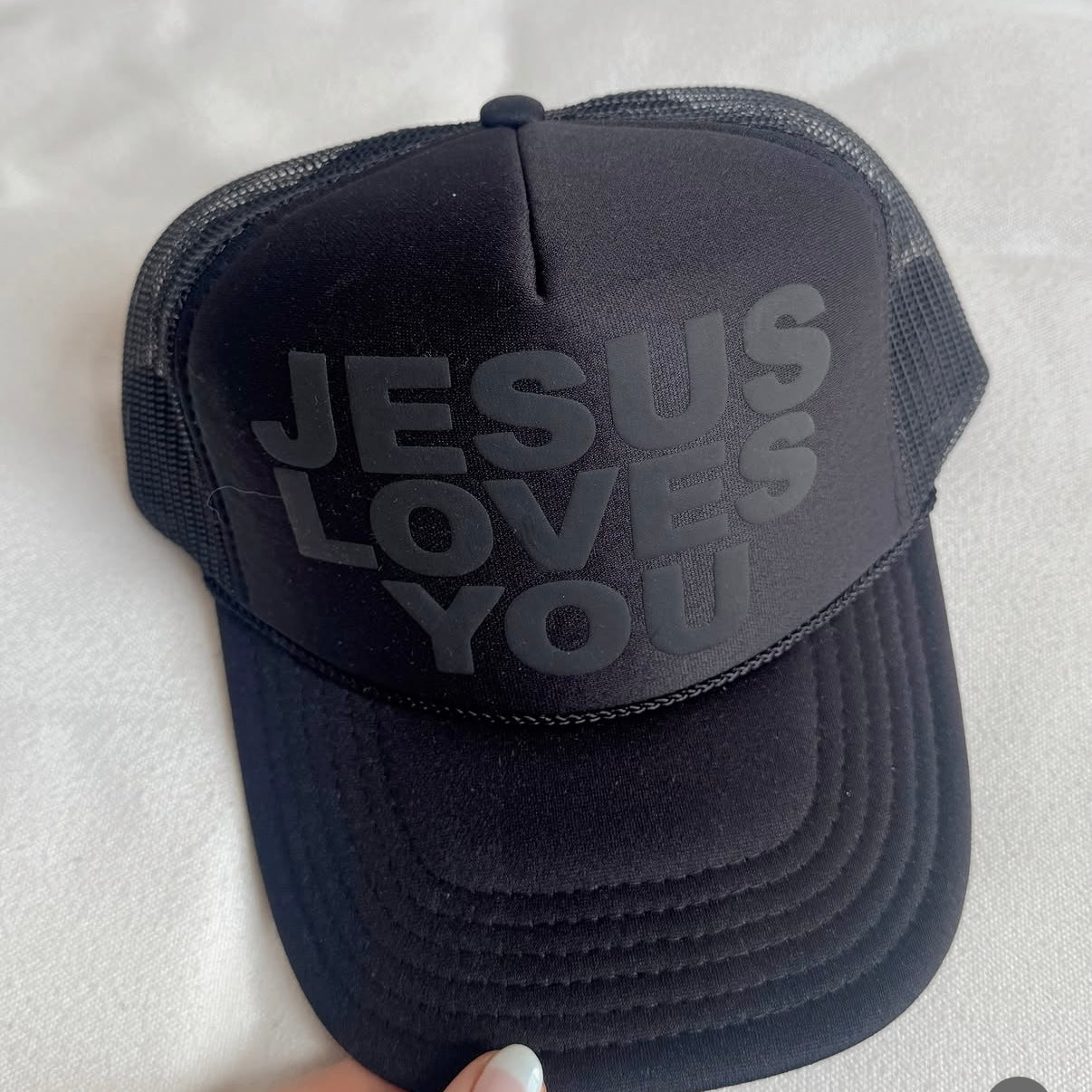 Jesus loves you black hat