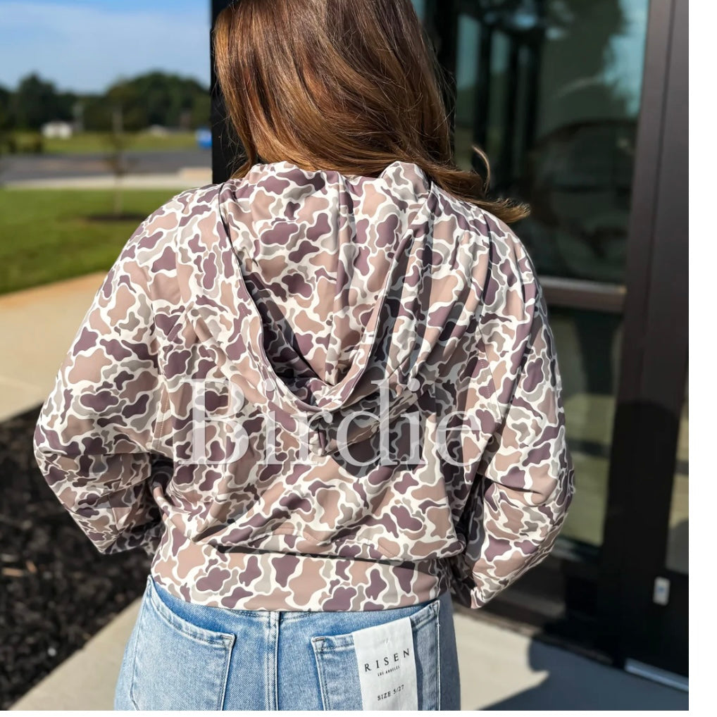 BIRDIE PREORDER Duck Camo Quarter Zip Pullover