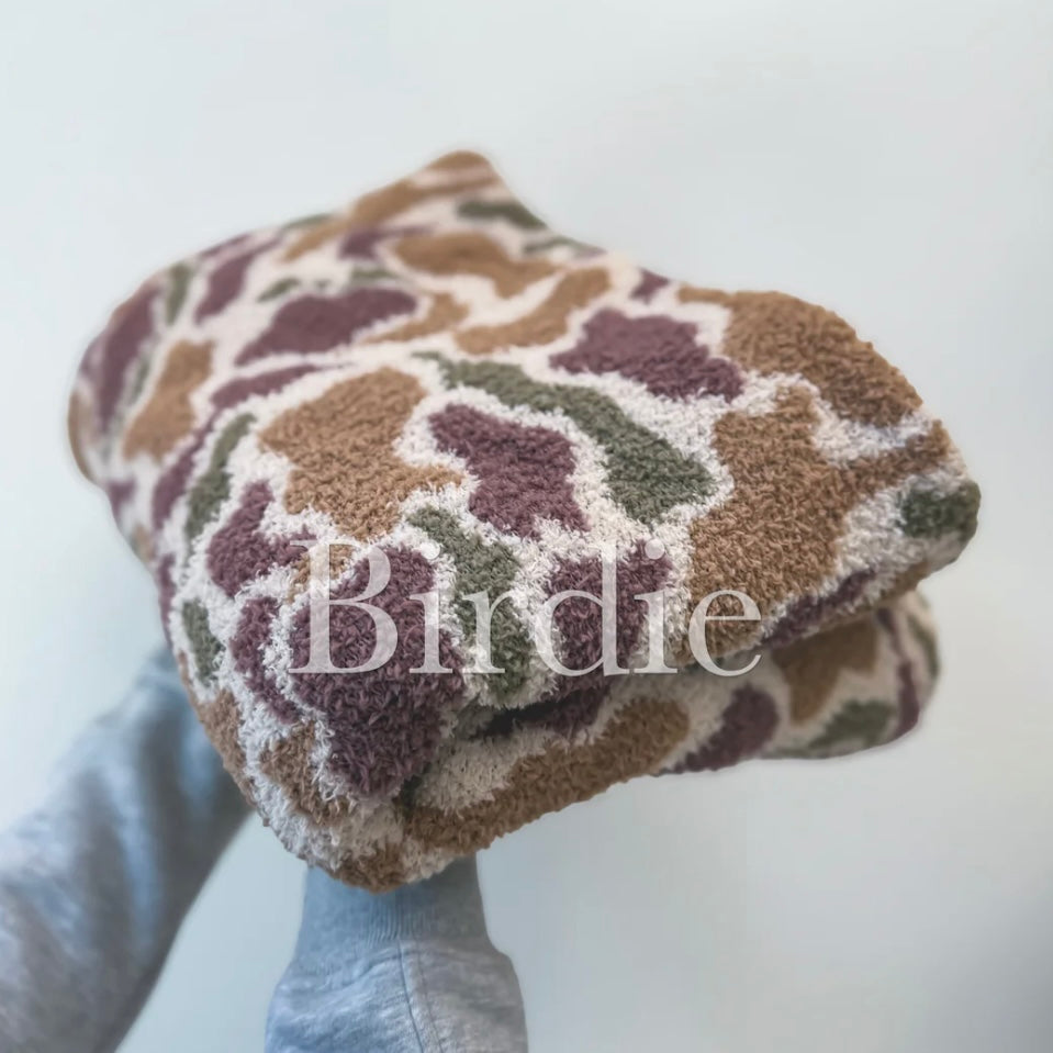 BIRDIE PREORDER Duck Camo Cozy Blanket ready to ship