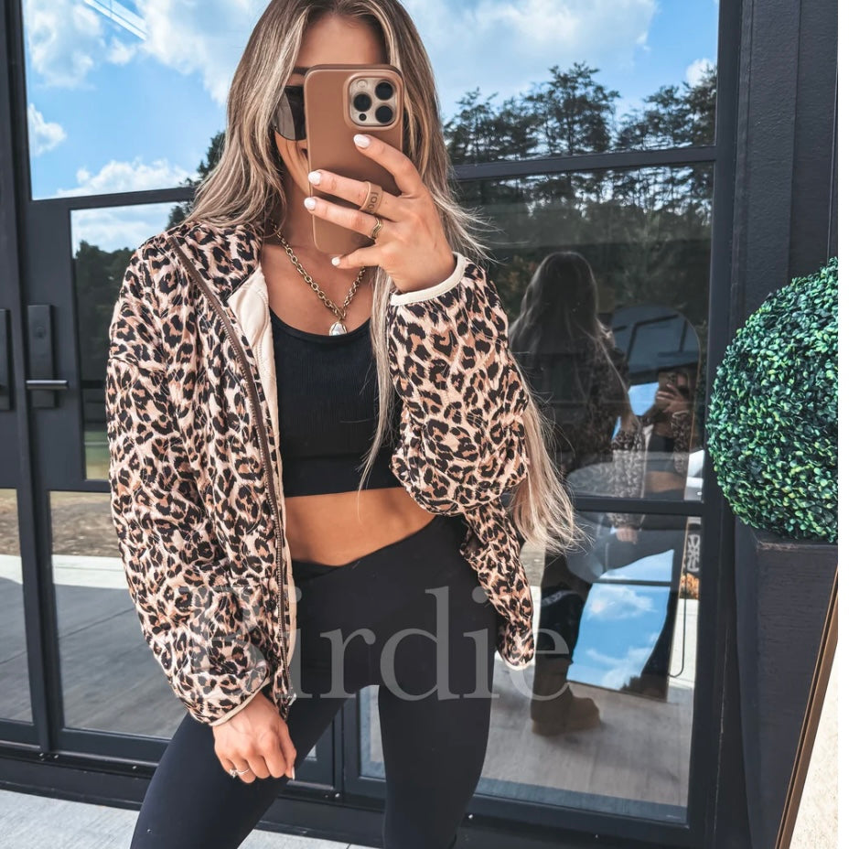 BIRDIE PREORDER Cozy Cloud Jacket in Leopard