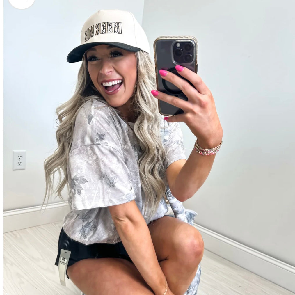 Birdie Exclusive Iced Out Camo Oversized Tee