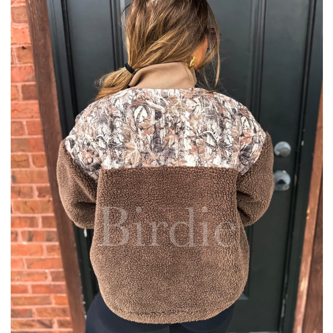 BIRDIE PREORDER Wilderness Sherpa Jacket in Dark Brown