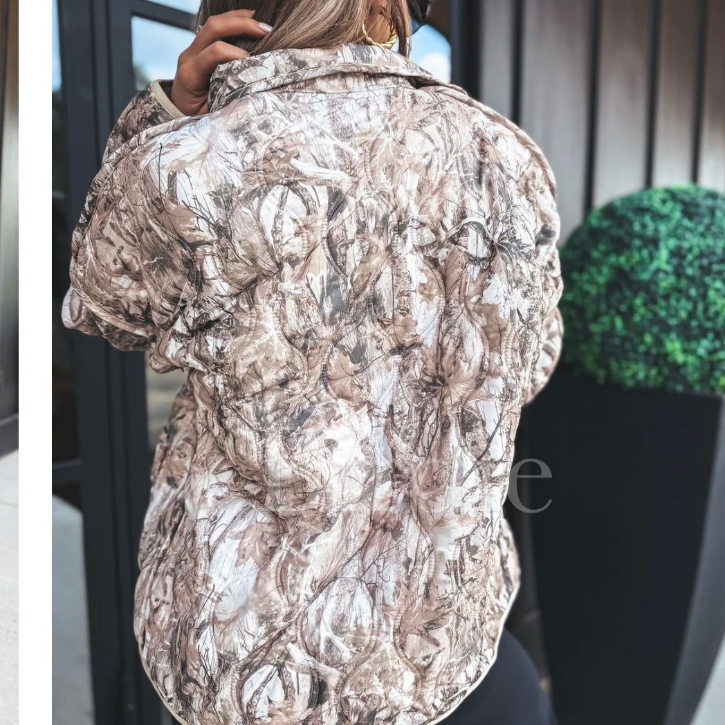 BIRDIE PREORDER 2ND CUT Cozy Cloud Jacket in Dark Camo