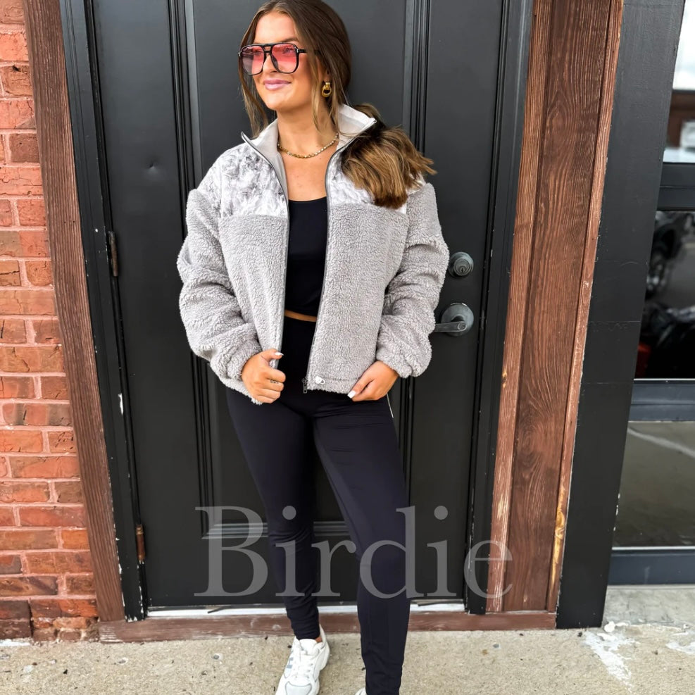 BIRDIE PREORDER Wilderness Sherpa Jacket in Gray