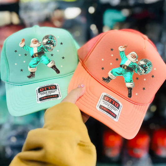 Mint Disco Dancing Santa - Trucker Cap