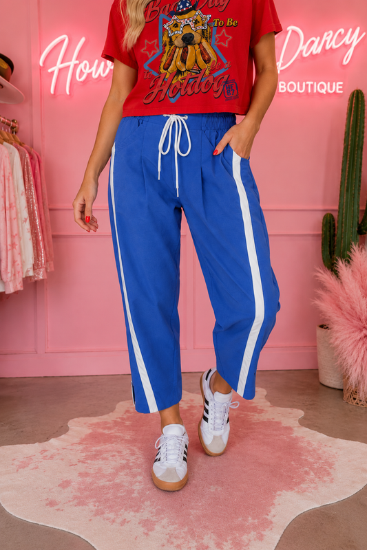 Smocked Waist Cropped Pants in Black Blue or Green pre order