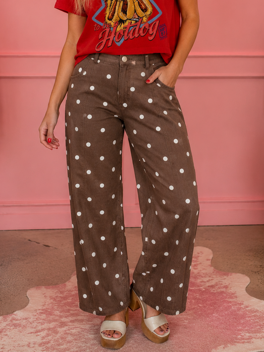 Polka Dot  Barrel Jeans pre order