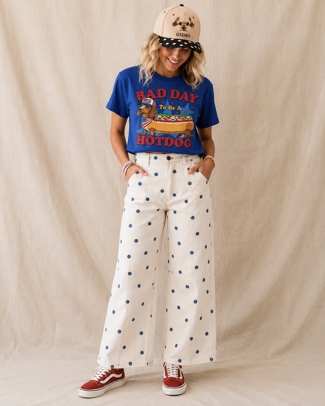 Polka Dot  Barrel Jeans pre order