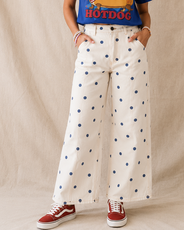 Polka Dot  Barrel Jeans pre order