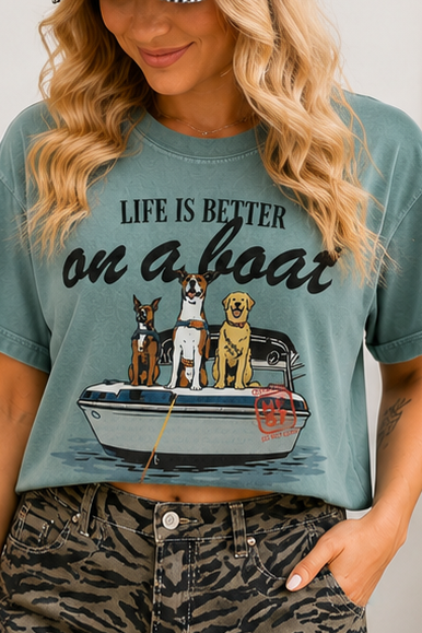 Life is better on a boat crop pre order