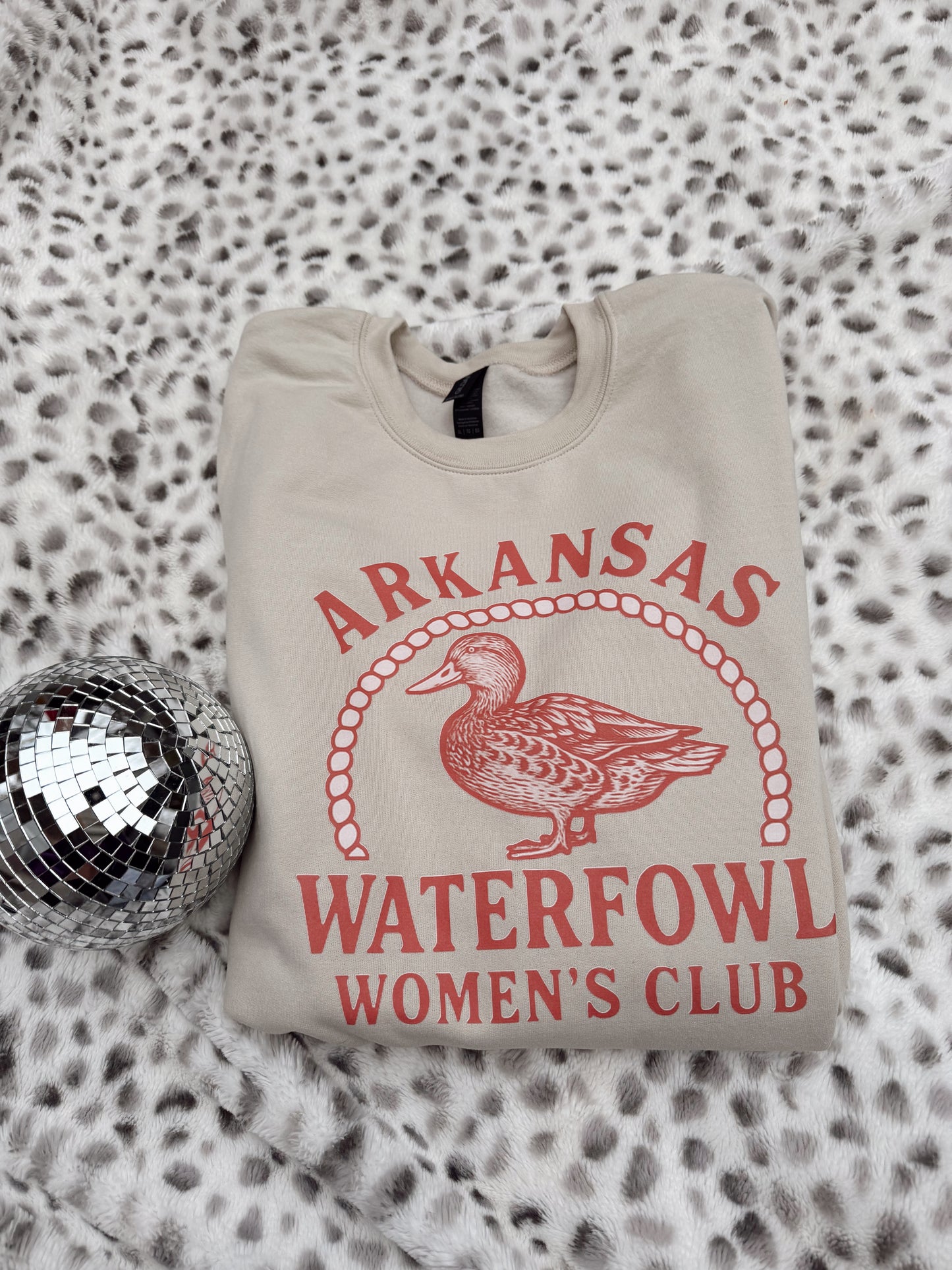Arkansas waterfowl women’s club sweatshirt