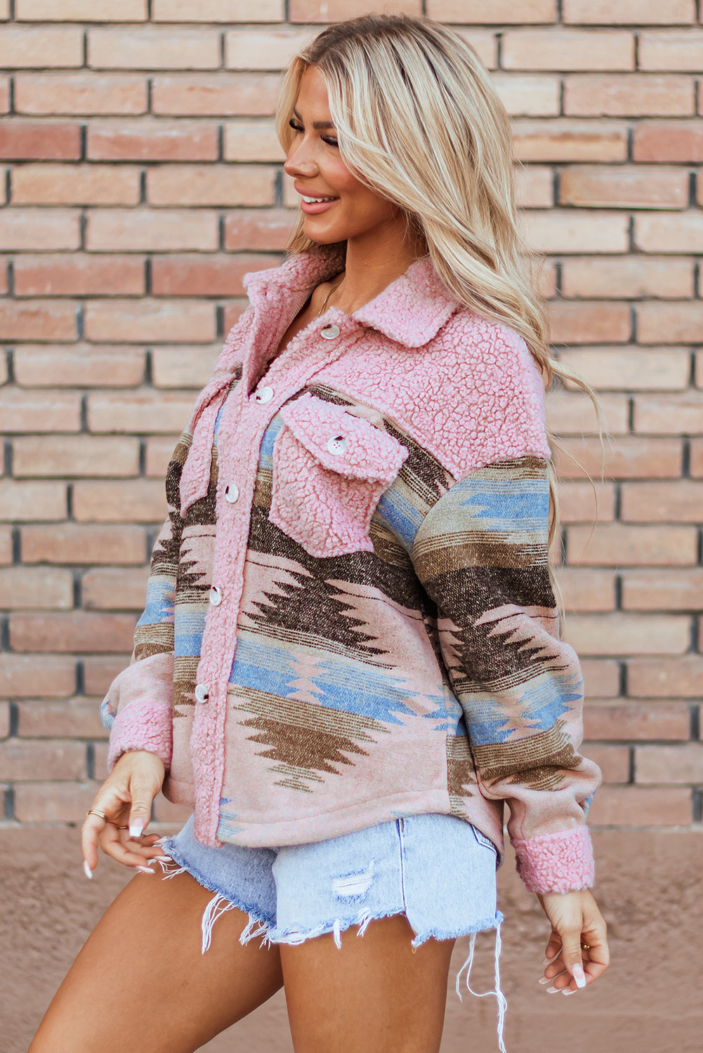 Dakota Aztec Sherpa jacket pop up only