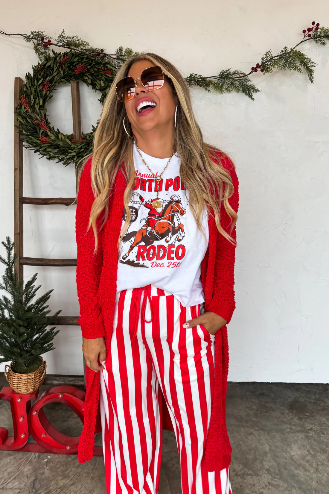 PREORDER- CHRISTMAS VERTICAL VIBES STRIPE PANTS