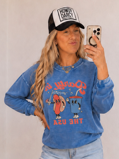 Party in the USA chicka- d longsleeve- ready to ship