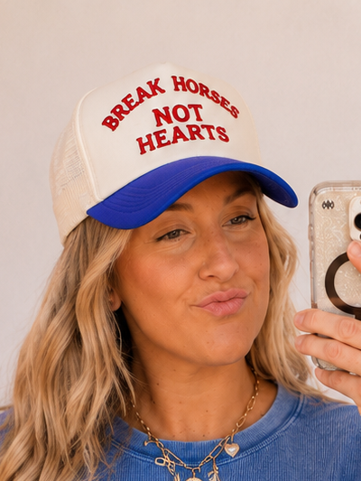 Break horses not hearts trucker hat-ready to ship