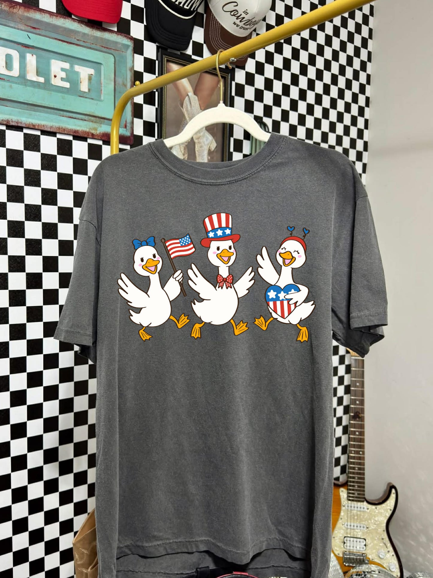 Patriotic Geese Graphic Tee
